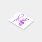 In mei Draag we Paarse Lupus Awareness Dragonfly.p Post-it® Notes (Schuin)