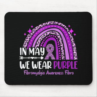 In mei Draag we Paarse regenboogfibromyalgie Aware Muismat