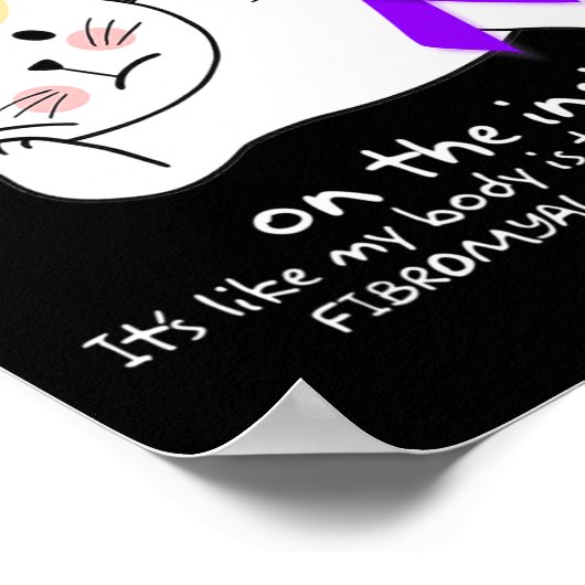 In mei niet ziek op de buitenkant fibromyalgie A Poster (Hoek)