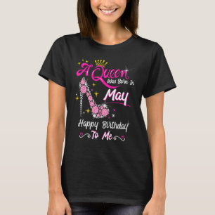 In mei werd een koningin geboren, gelukkig van de t-shirt