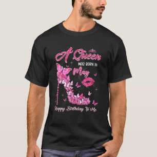 In mei werd een koningin geboren, gelukkig van de t-shirt