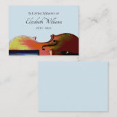 In Memoriam begrafenismusical Viool Blauw Informatiekaartje (Voorkant / Achterkant)