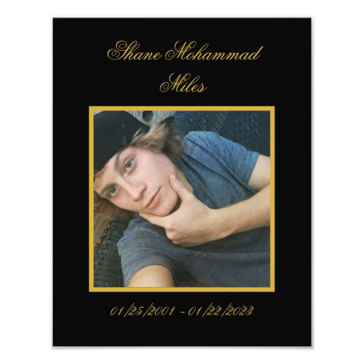 In Memoriam Bereavement Customized  Foto Afdruk (Voorkant)