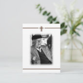 In Memoriam Crucifix Cross Death Notice Foto Kaart (Staand voorkant)