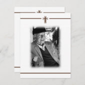 In Memoriam Crucifix Cross Death Notice Foto Kaart (Voorkant / Achterkant)