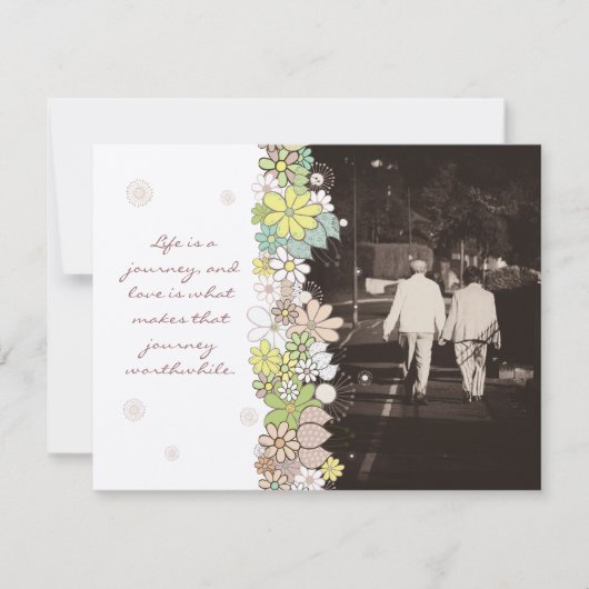 In memoriam dank u man of vrouw dood kaart (Voorkant)