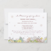 In memoriam dank u man of vrouw dood kaart (Achterkant)