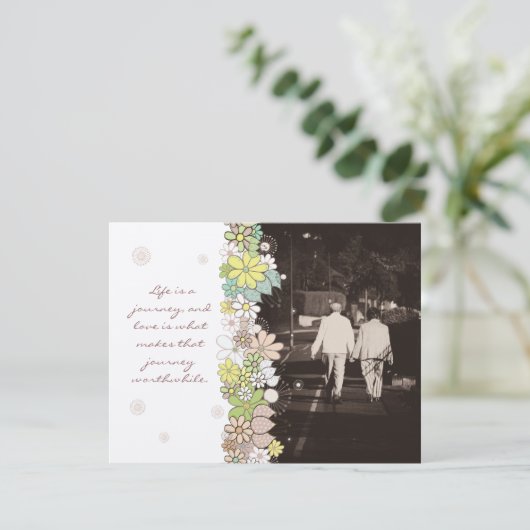 In memoriam dank u man of vrouw dood kaart (Staand voorkant)