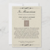 In Memoriam Death Announance with Obituary Aankondiging (Voorkant)