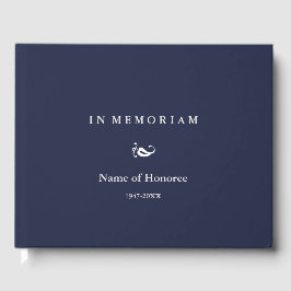 In Memoriam Elegant Memorial Guest Book Gastenboek