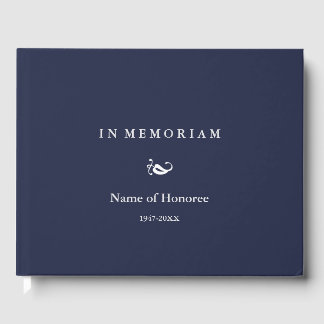 In Memoriam Elegant Memorial Guest Book Gastenboek