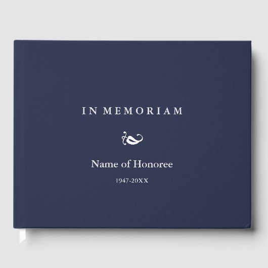 In Memoriam Elegant Memorial Guest Book Gastenboek (Voorkant)