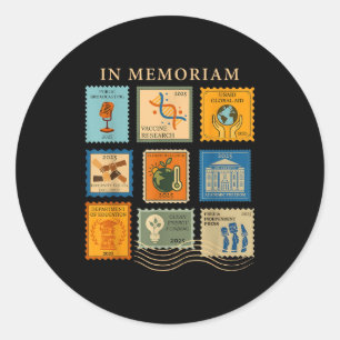 In Memoriam Gelijke Rechten Wetenschap Vrouwenrech Ronde Sticker