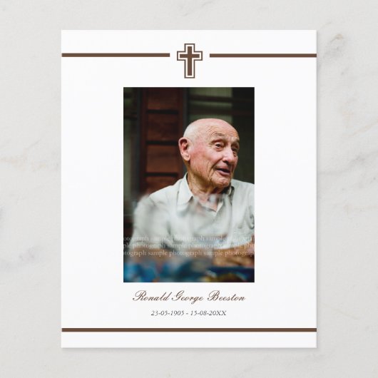 In Memoriam Herdenking Death Notice Foto Flyer (Voorkant)