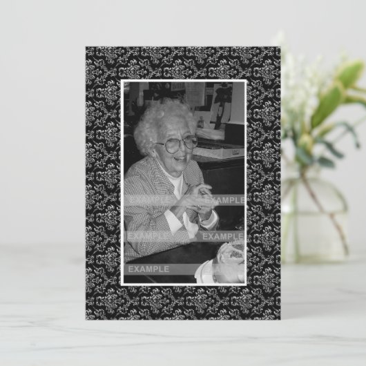 In Memoriam Herdenking Death Notice Foto Programmakaart (Staand voorkant)