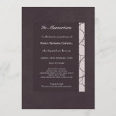 In Memoriam Herdenking Death Notice Foto Programmakaart (Achterkant)