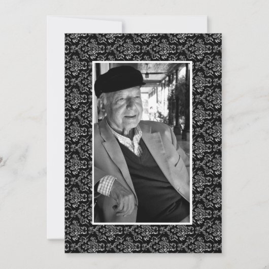 In Memoriam Loving Memory Death Notice Foto Kaart (Voorkant)