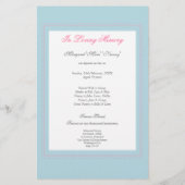 In Memoriam Loving Memory Funeral Photo Hand Out Flyer (Achterkant)