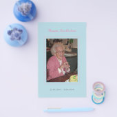 In Memoriam Loving Memory Funeral Photo Hand Out Flyer (Enkel)