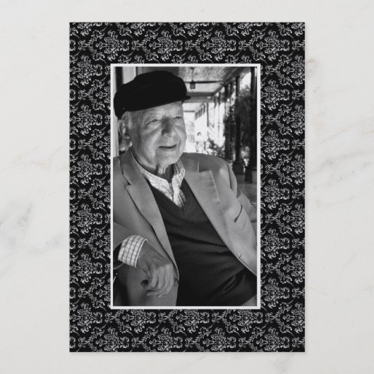 In Memoriam Loving Memory Gold Heaven Poem Foto Programmakaart (Voorkant)