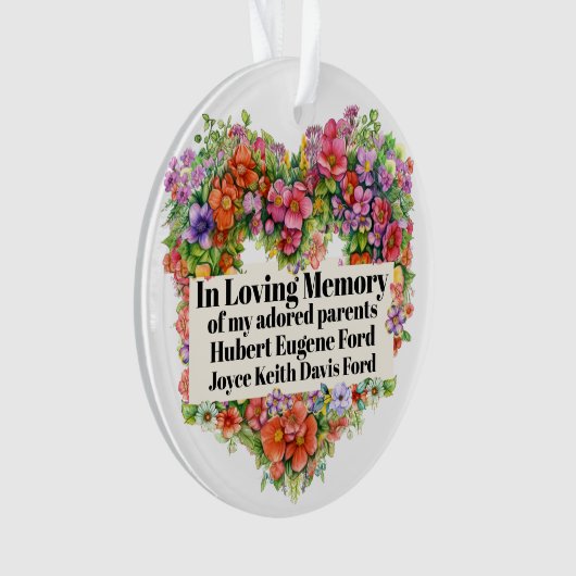 In Memoriam Ornament (voorkant)