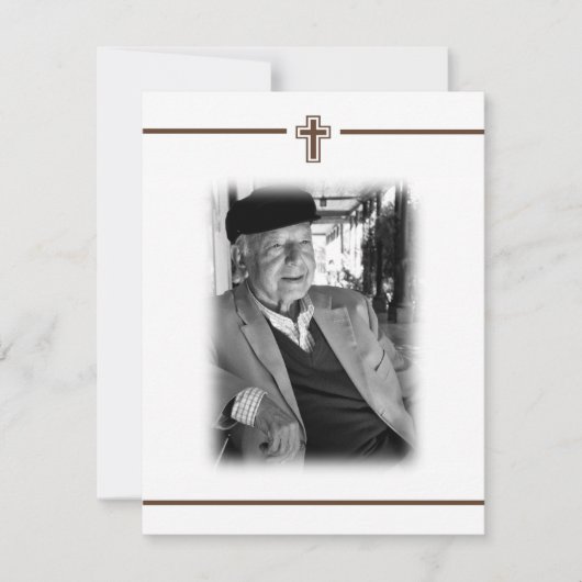 In Memoriam Religieuze Death Notice Foto Aankondiging (Voorkant)