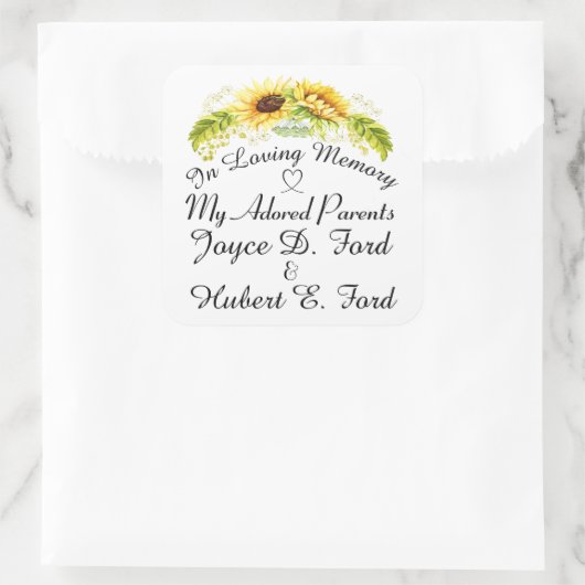 In Memoriam Sticker (Tas)