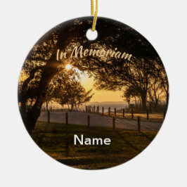 In Memoriam Sunset Keramisch Ornament