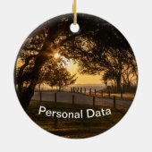 In Memoriam Sunset Keramisch Ornament (Achterkant)