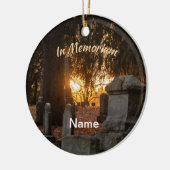 In Memoriam Sunset Keramisch Ornament (Links)