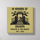 In Memoriam Tuinieren Funeral Canvas Afdruk (Voorkant)