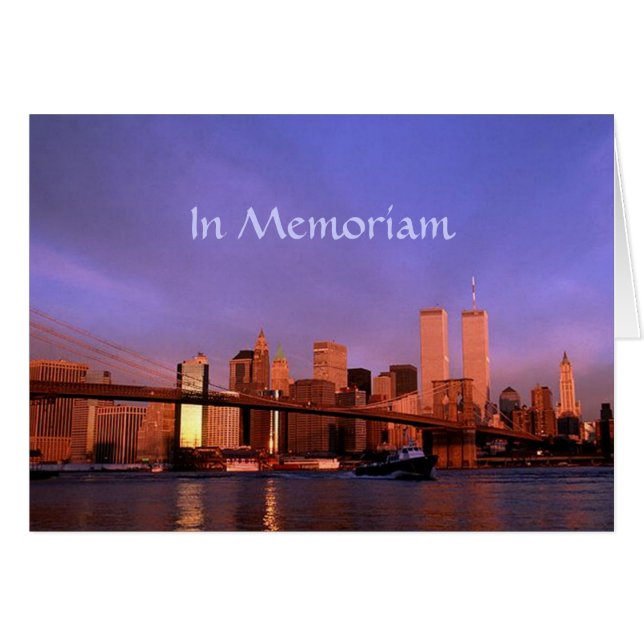 "in Memoriam" Twin Towers World Trade Center NYC (Voorkant Horizontaal)