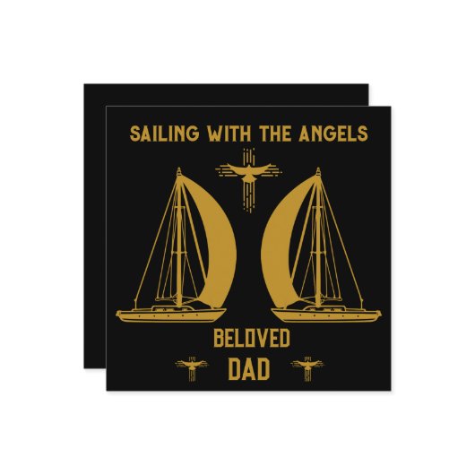 In Memoriam Zeiler Boot Funeral Kaart (Voorkant / Achterkant in situ)