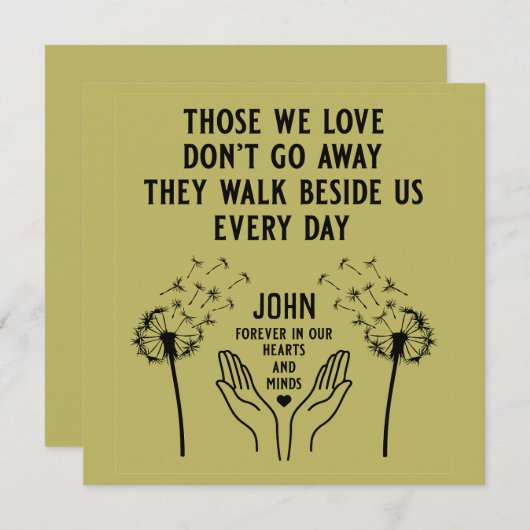 In Memory Begrafenisreceptie (Voorkant / Achterkant)