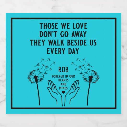 In Memory Begrafenisreceptie Bier Etiket (Enkel label)