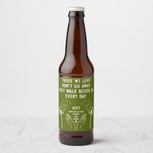 In Memory Begrafenisreceptie Bier Etiket