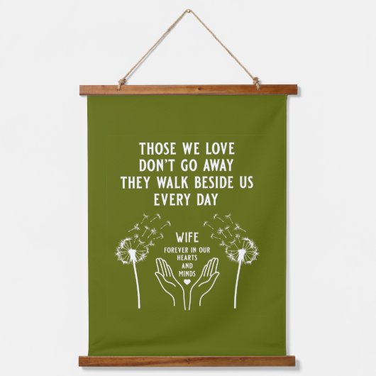 In Memory Begrafenisreceptie Hangend Wandkleed (Voorkant)