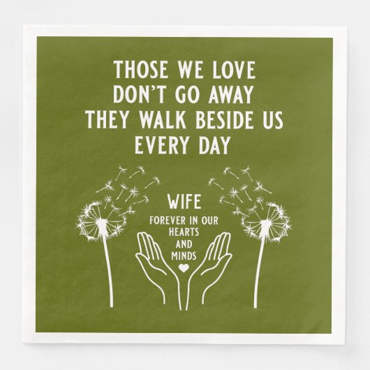 In Memory Begrafenisreceptie Servet (Voorkant)