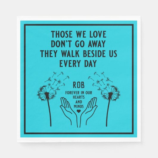 In Memory Begrafenisreceptie Servet (Voorkant)