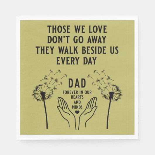 In Memory Begrafenisreceptie Servet (Voorkant)