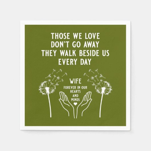 In Memory Begrafenisreceptie Servet (Voorkant)