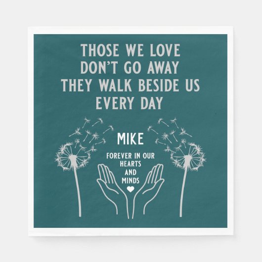 In Memory Begrafenisreceptie Servet (Voorkant)