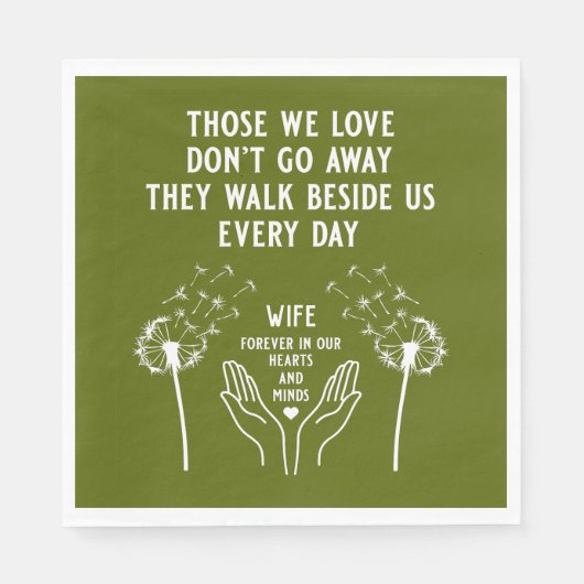 In Memory Begrafenisreceptie Servet (Voorkant)