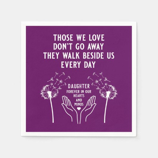 In Memory Begrafenisreceptie Servet (Voorkant)