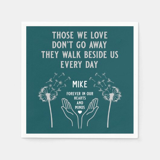 In Memory Begrafenisreceptie Servet (Voorkant)