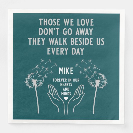 In Memory Begrafenisreceptie Servet (Voorkant)