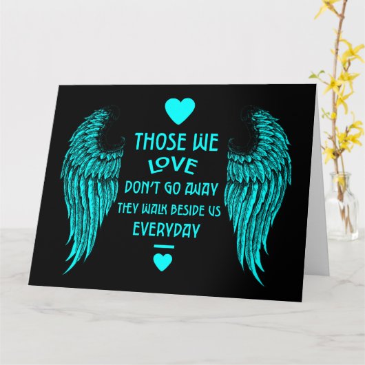 In Memory Bereavement and Loss Photo Print Kaart (Gele Bloem)