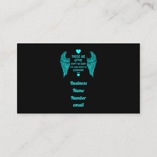 In Memory Bereavement and Loss Photo Print Kaart W Visitekaartje (Achterkant)