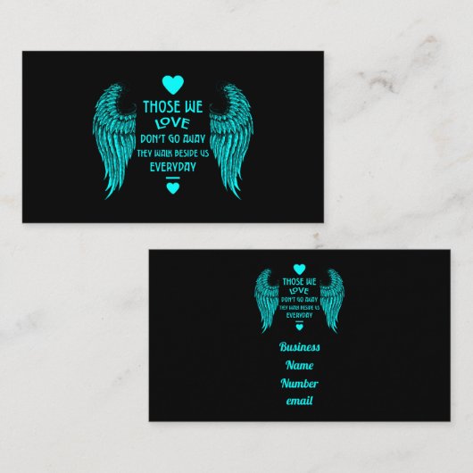 In Memory Bereavement and Loss Photo Print Kaart W Visitekaartje (Voorkant / Achterkant)