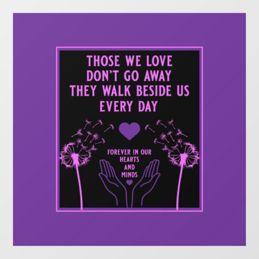 In Memory Bereavement and Loss Photo Print Raamsticker (Vel)